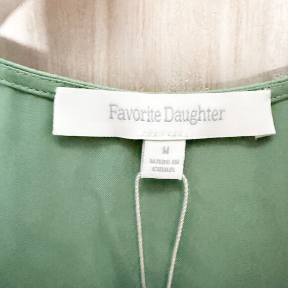 Favorite Daughter Sleeveless Date Blouse Wrap Bodysuit Basil Green Size Medium - Picture 5 of 7